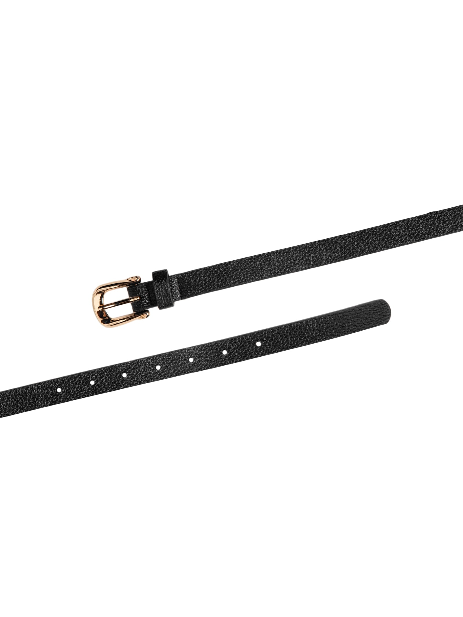 Cinto Feminino Fino Com Fivela Metálica Preto Basiq