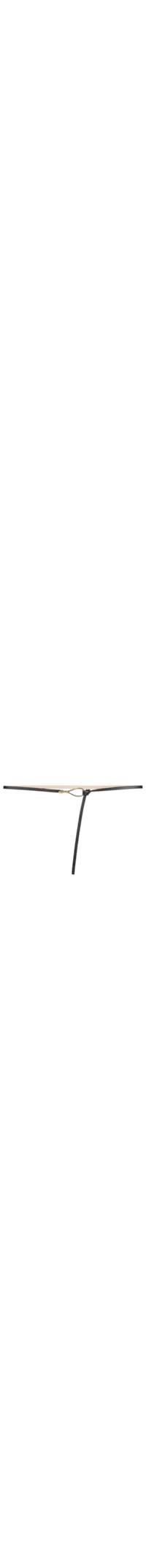 Cinto Feminino Fino Em Couro Com Fivela Arredondada Metal - Preto