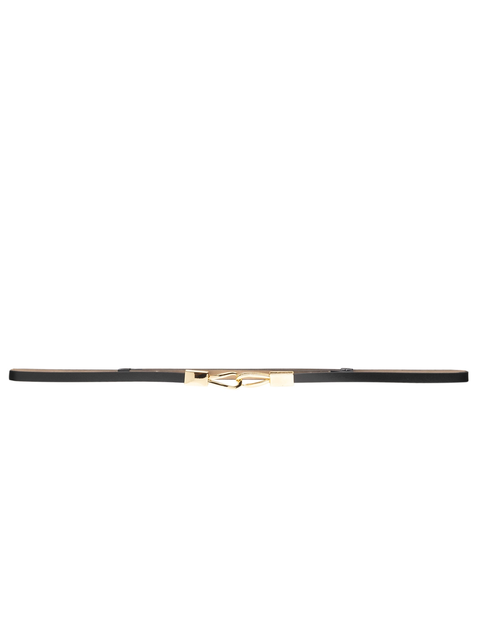 Cinto Feminino Fino Em Couro Preto '2Essential
