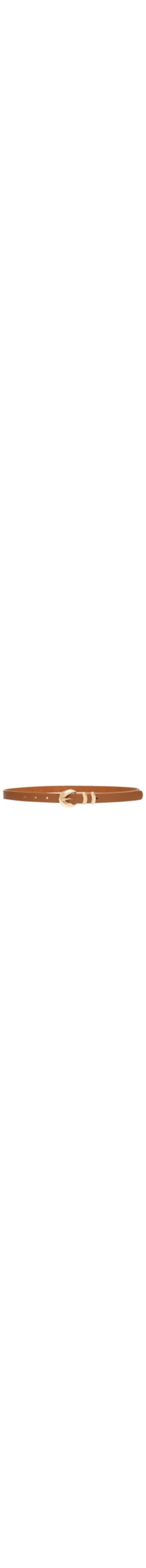 Cinto Feminino Fino Fivela Detalhada - Bege