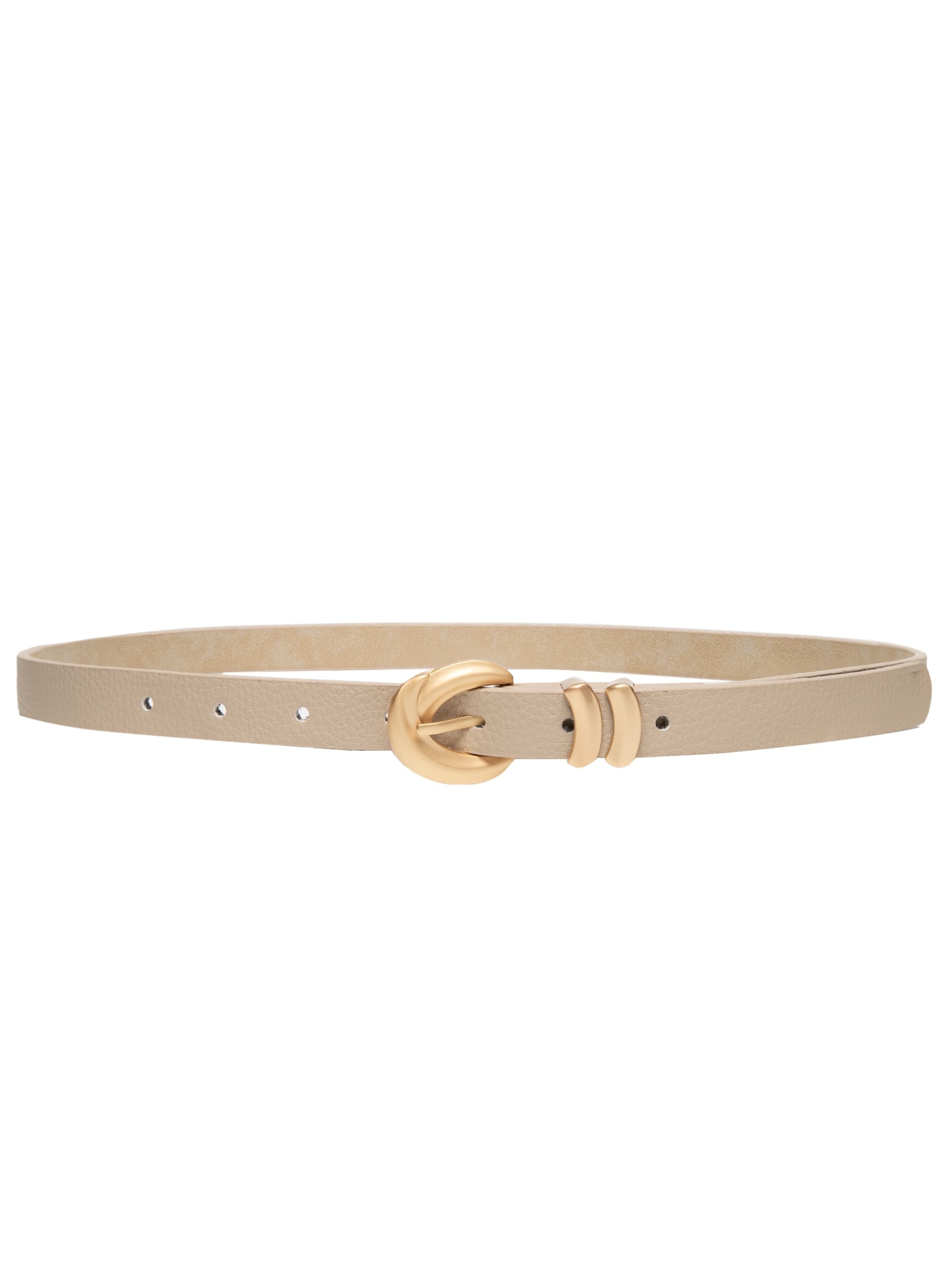 Cinto Feminino Fino Fivela Detalhada Off White Basiq