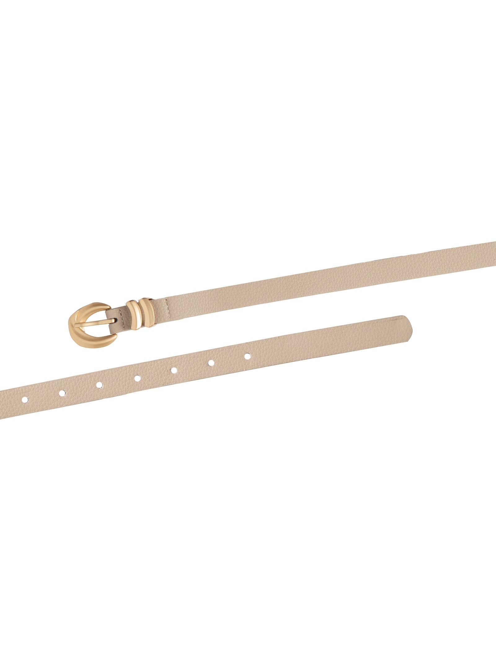 Cinto Feminino Fino Fivela Detalhada Off White Basiq