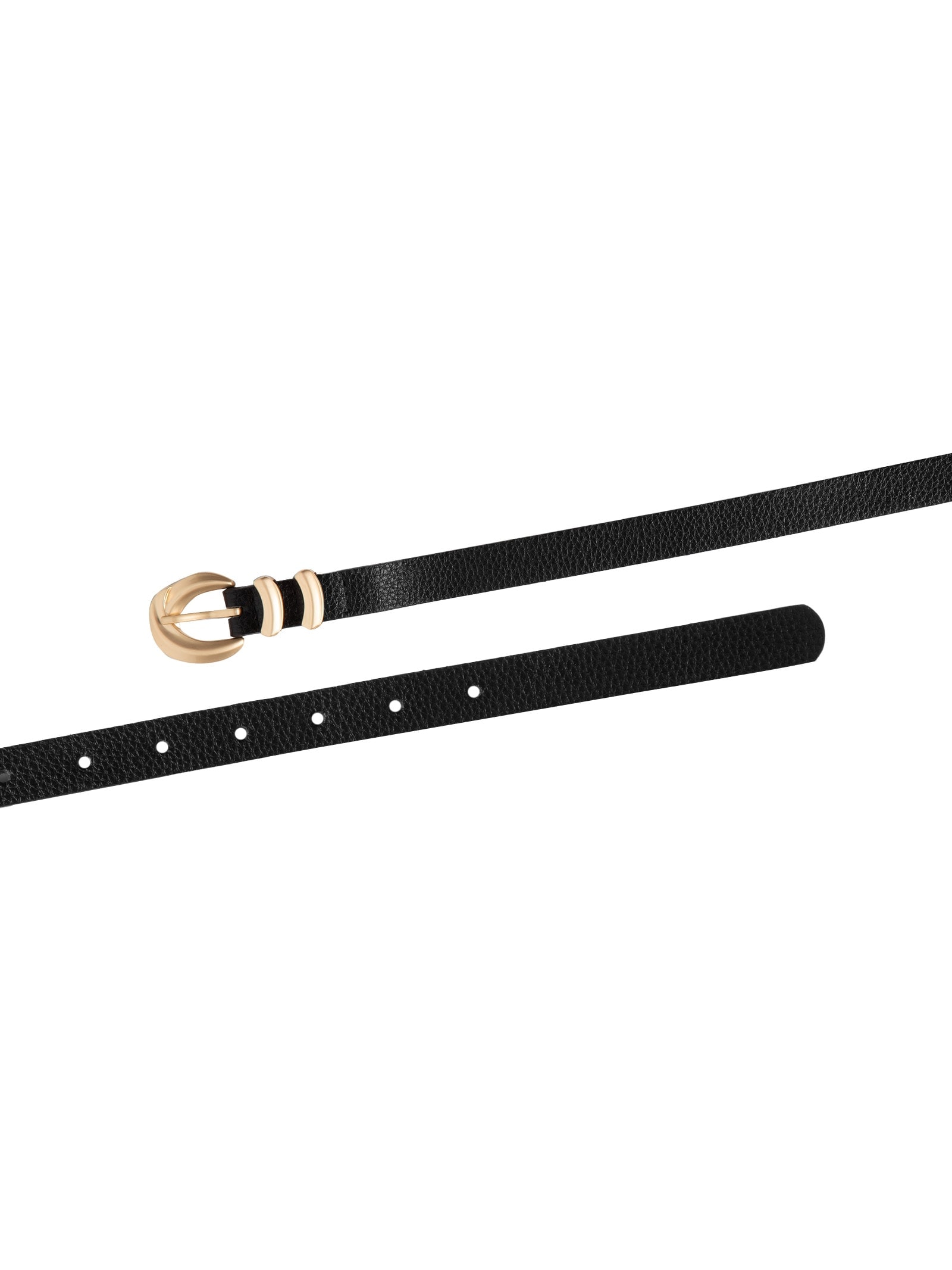 Cinto Feminino Fino Fivela Detalhada Preto Basiq