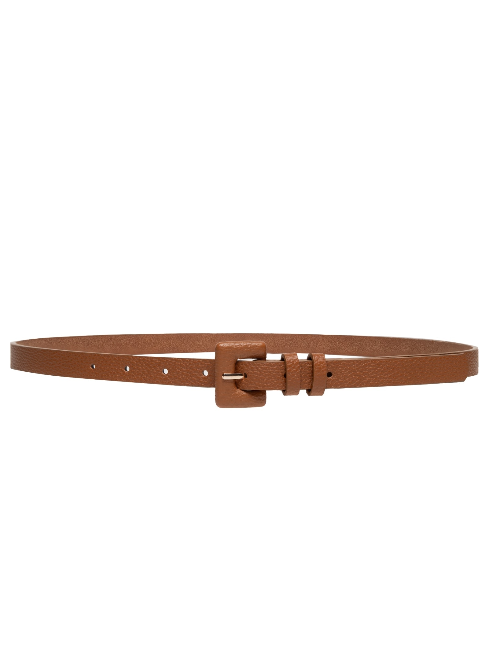 Cinto Feminino Fino Fivela Encapada Bege Basiq