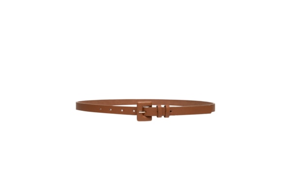 Cinto Feminino Fino Fivela Encapada - Bege