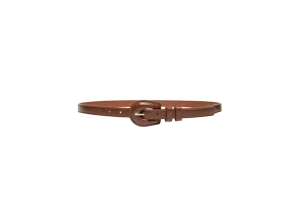 Cinto Feminino Fino Fivela Encapada - Marrom