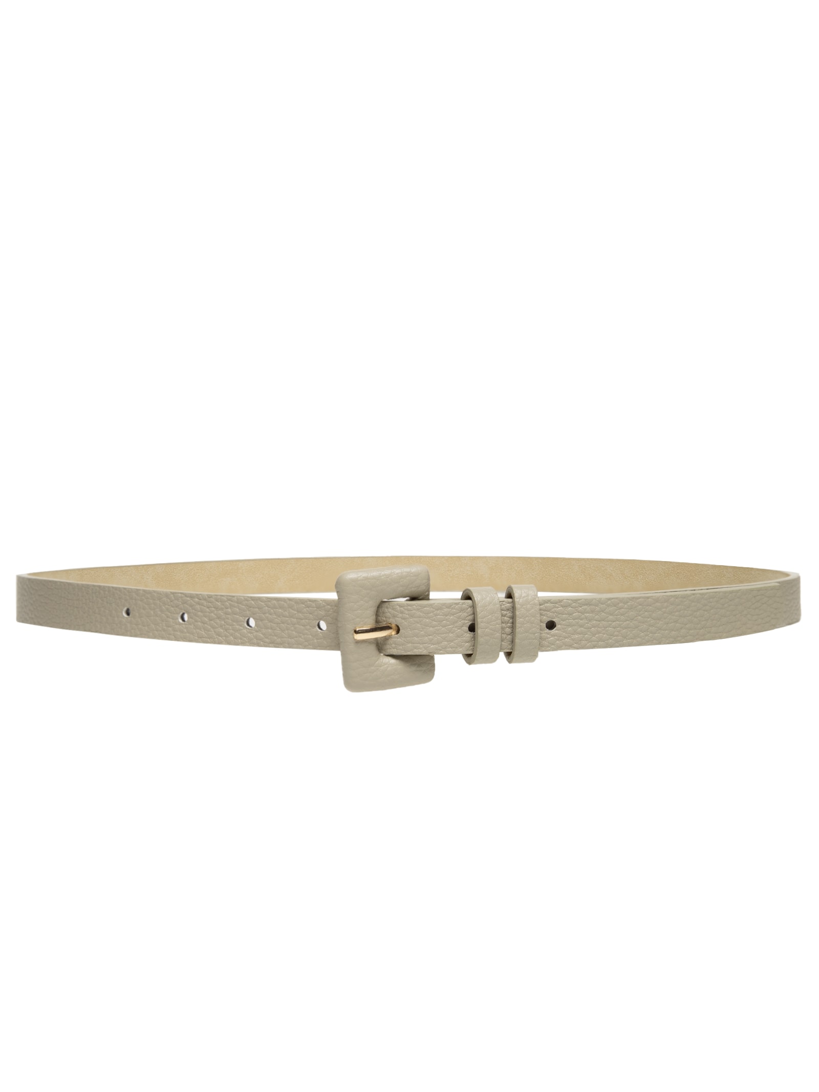 Cinto Feminino Fino Fivela Encapada Off White Basiq
