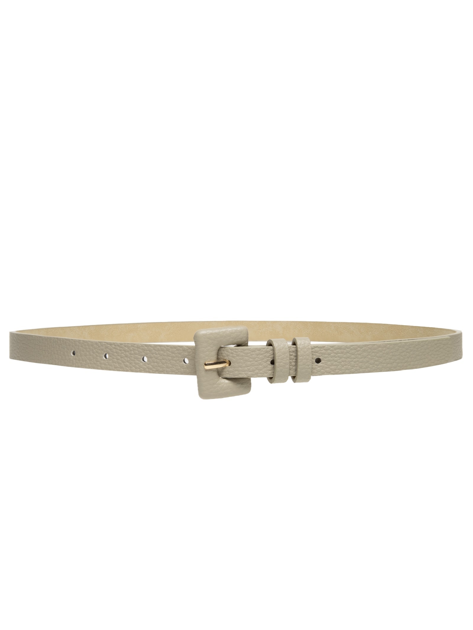 Cinto Feminino Fino Fivela Encapada Off White Basiq
