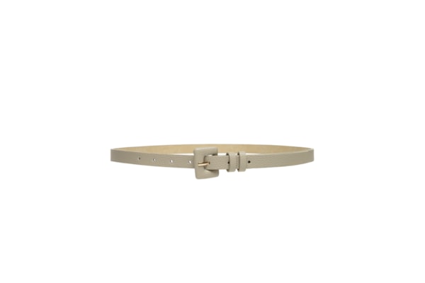 Cinto Feminino Fino Fivela Encapada - Off White