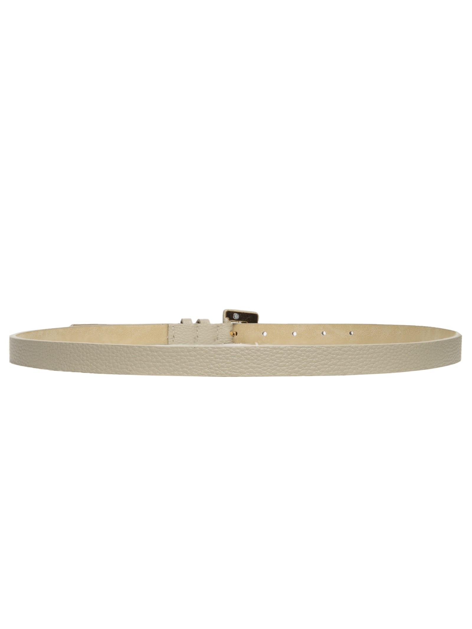 Cinto Feminino Fino Fivela Encapada Off White Basiq