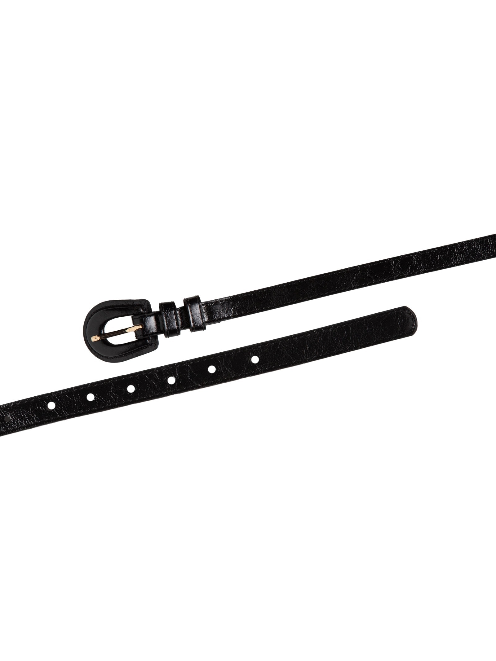 Cinto Feminino Fino Fivela Encapada Preto Basiq