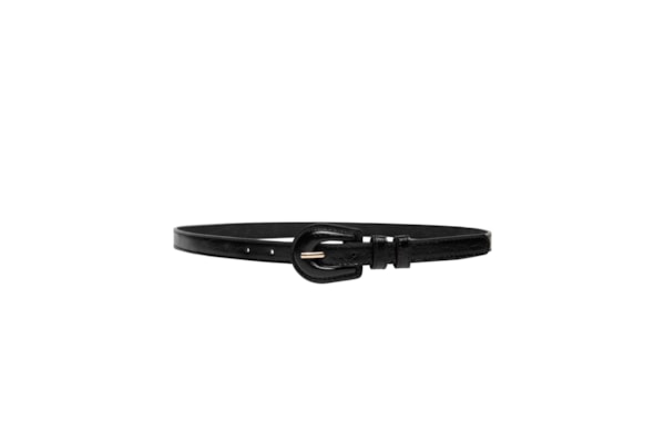 Cinto Feminino Fino Fivela Encapada - Preto