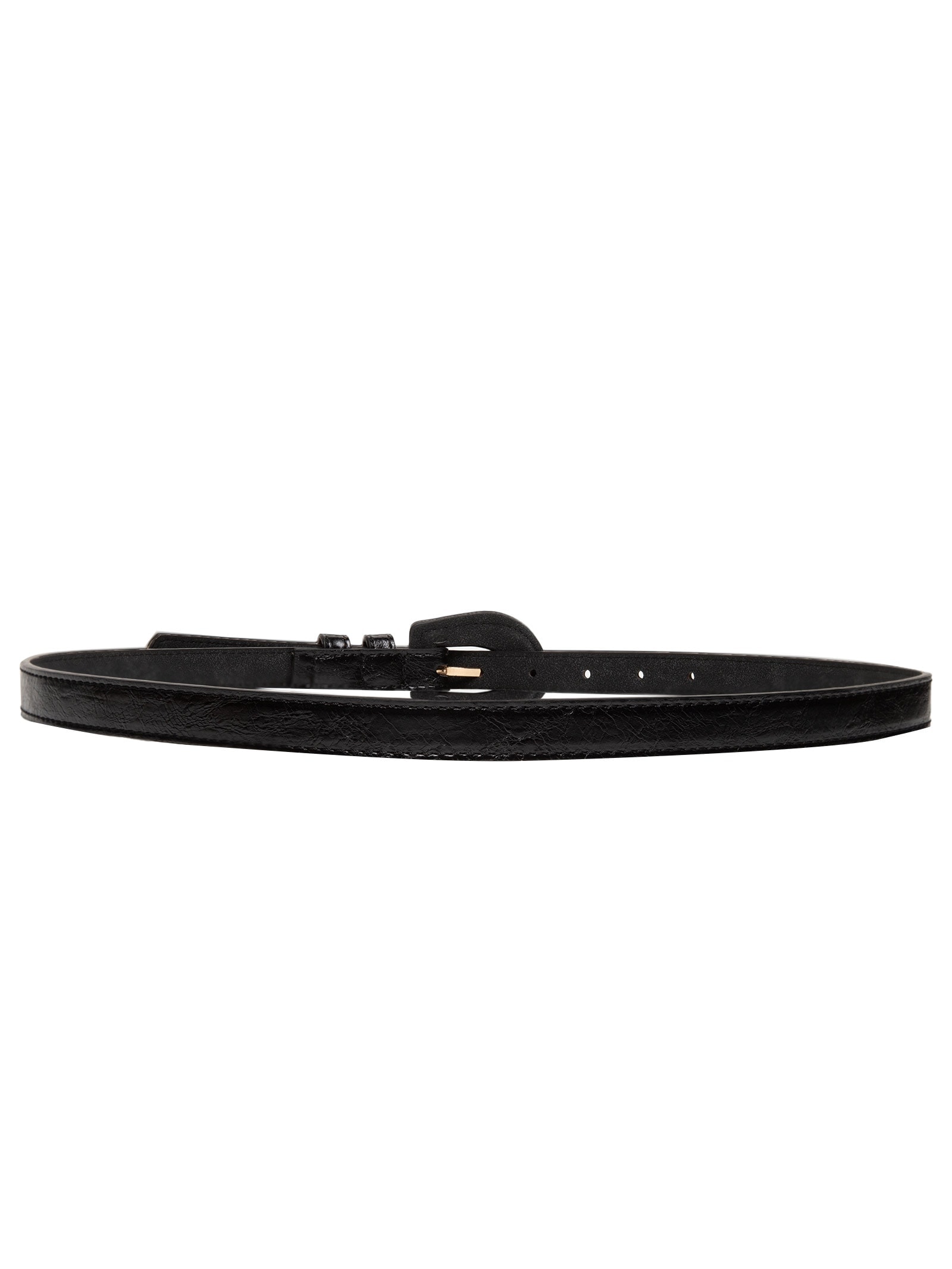 Cinto Feminino Fino Fivela Encapada Preto Basiq