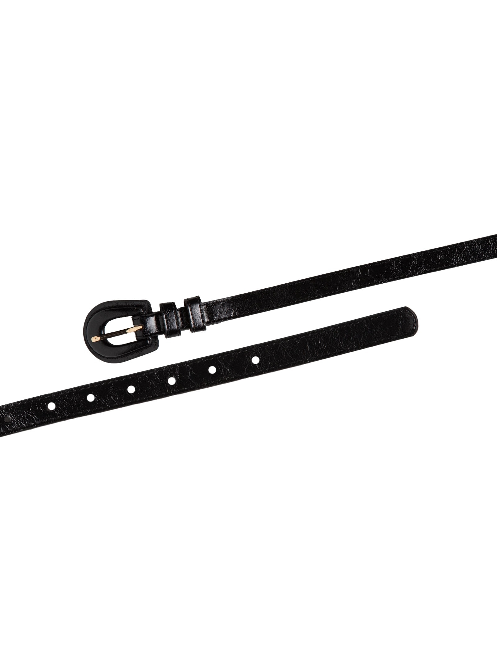 Cinto Feminino Fino Fivela Encapada Preto Basiq