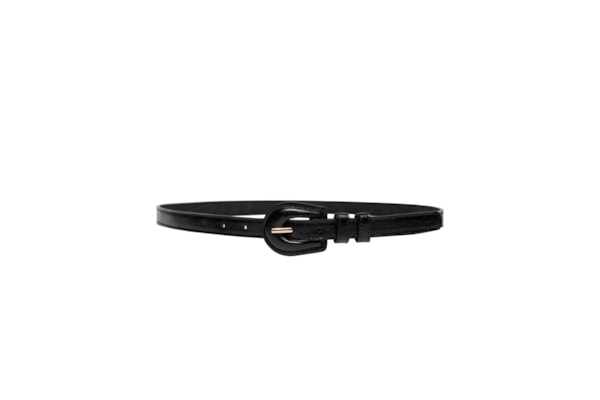 Cinto Feminino Fino Fivela Encapada - Preto