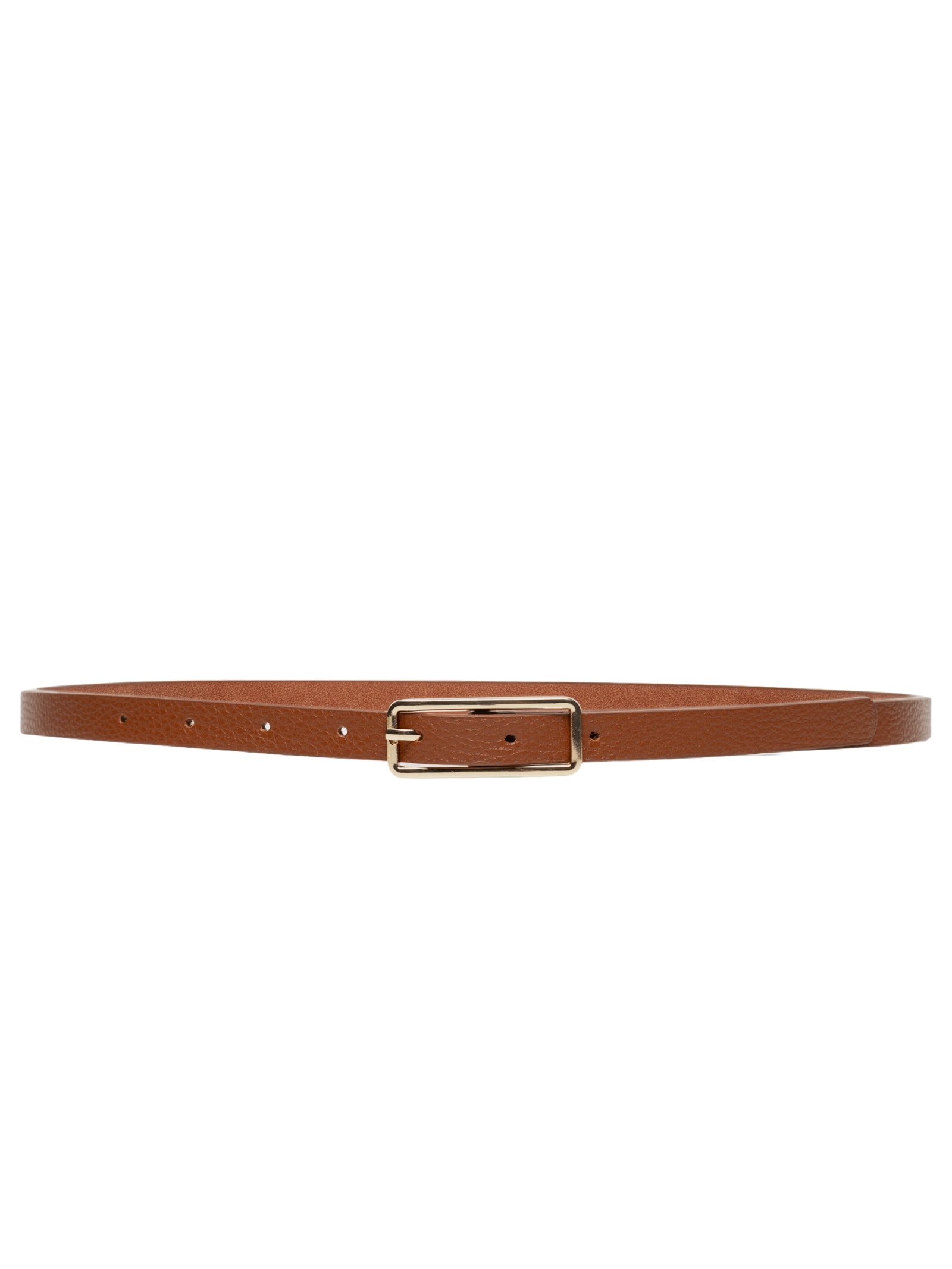 Cinto Feminino Fino Fivela Quadrada Bege Basiq