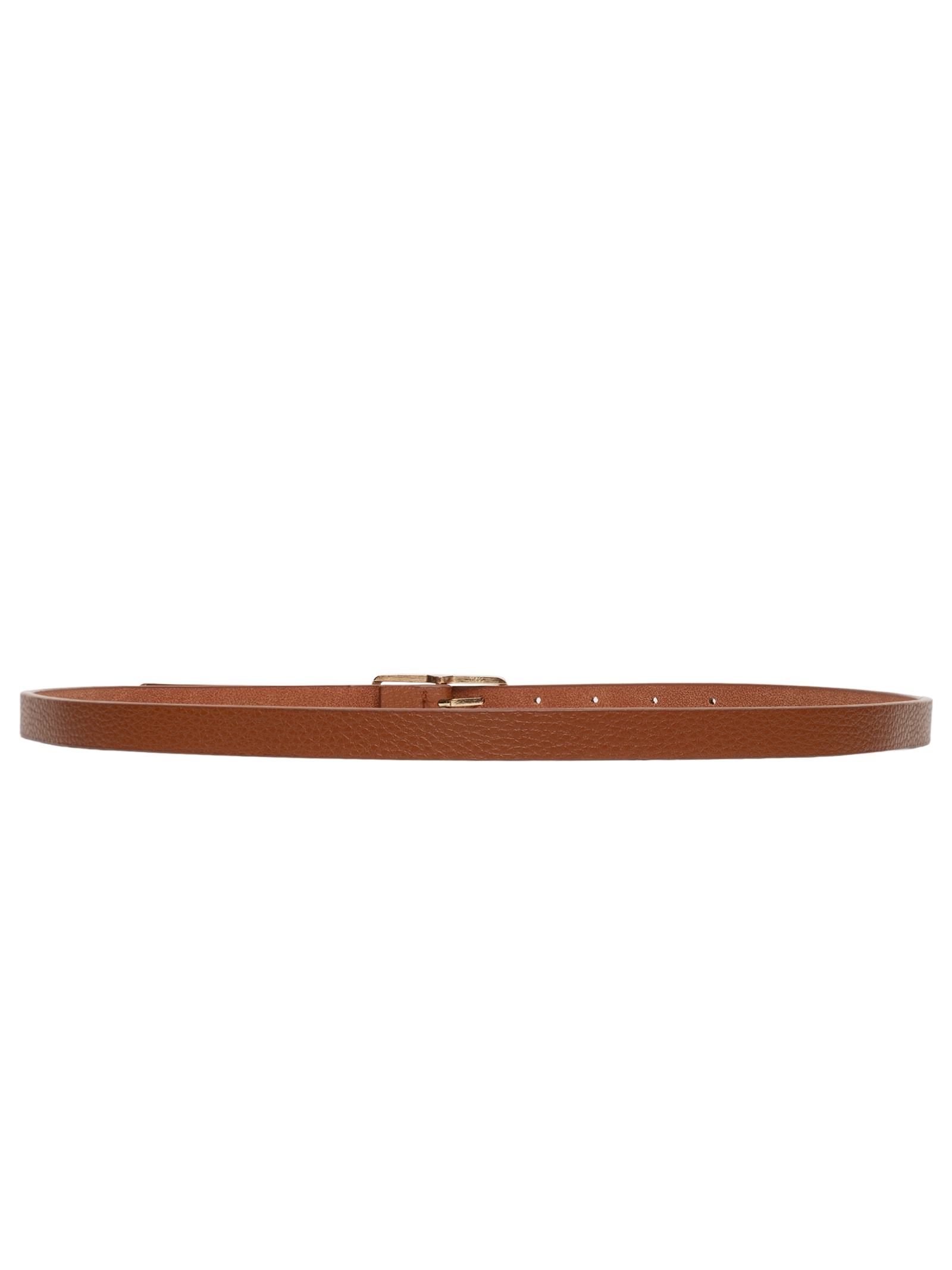 Cinto Feminino Fino Fivela Quadrada Bege Basiq