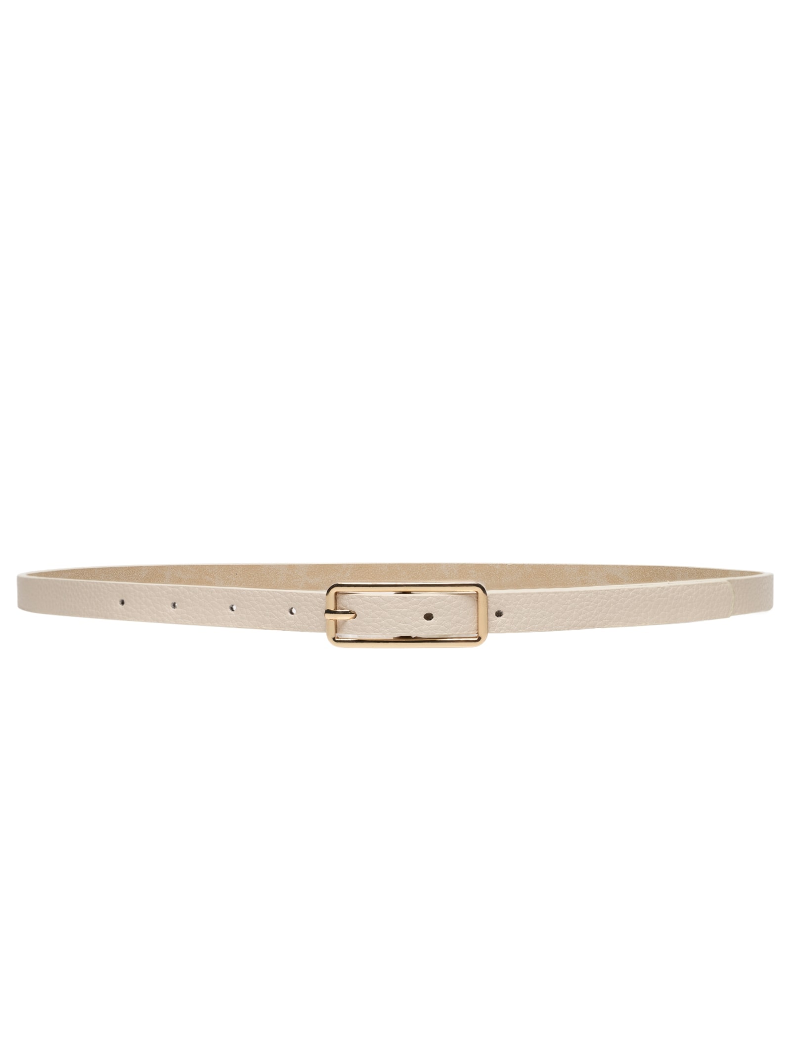 Cinto Feminino Fino Fivela Quadrada Off White Basiq