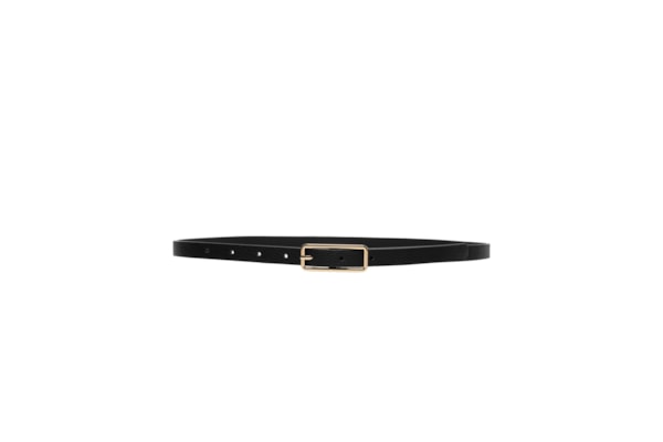 Cinto Feminino Fino Fivela Quadrada - Preto