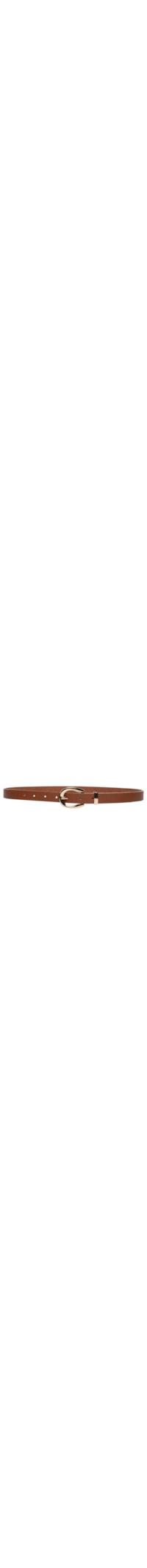 Cinto Feminino Fino Fivela Redonda - Bege