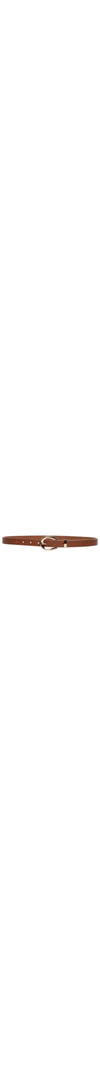 Cinto Feminino Fino Fivela Redonda - Bege