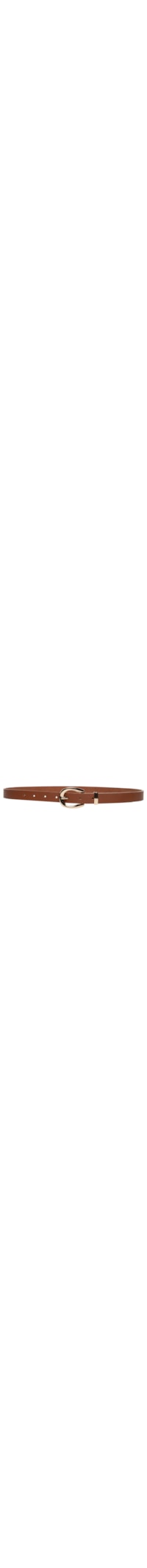 Cinto Feminino Fino Fivela Redonda - Bege