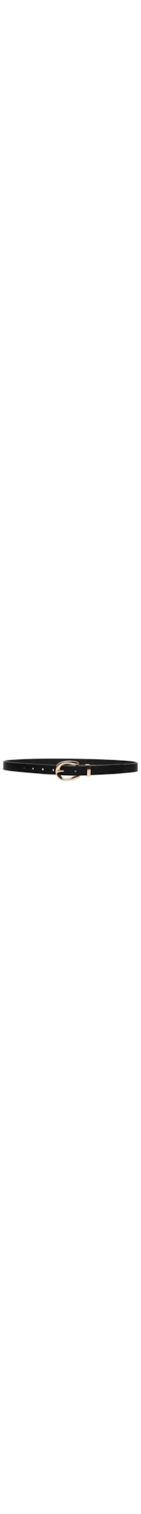 Cinto Feminino Fino Fivela Redonda - Preto