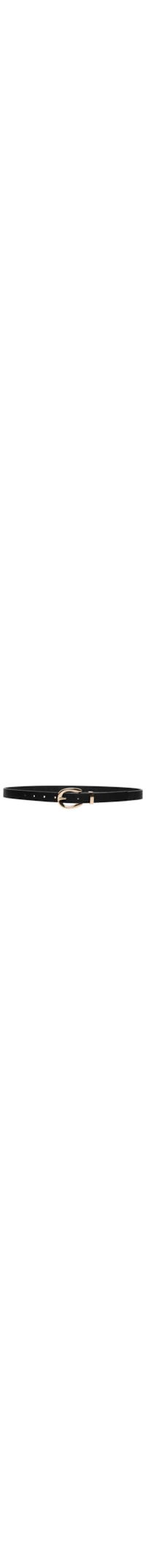 Cinto Feminino Fino Fivela Redonda - Preto