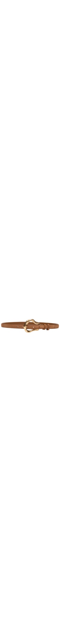 Cinto Feminino Fino Rustic Suede Ouro - Marrom