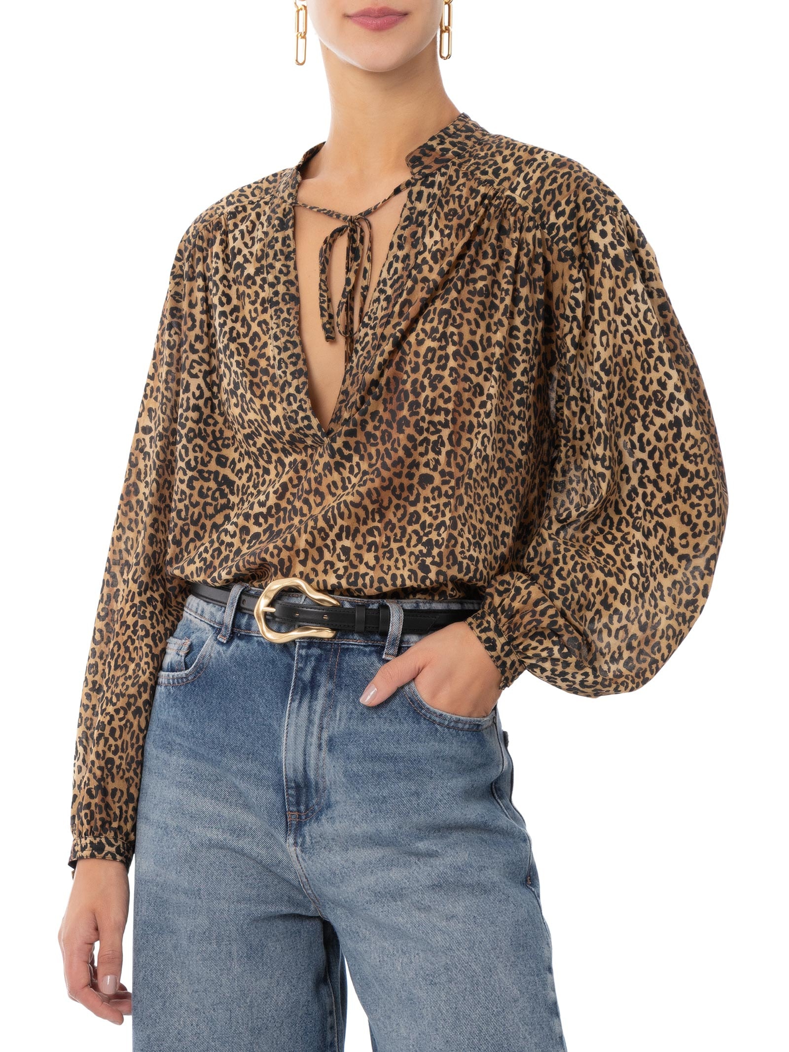 Cinto Feminino Fino Vegetal Ouro Preto Carrano