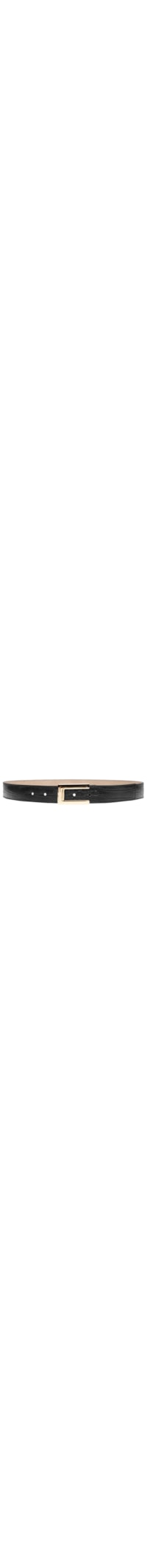 Cinto Feminino Fivela Lisa Em Couro - Preto