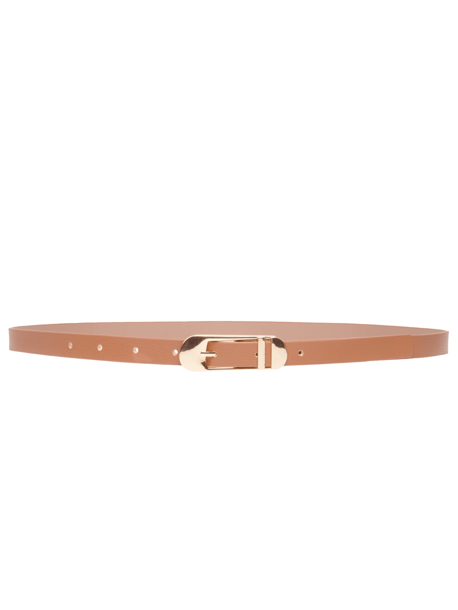 Cinto Feminino Fivela Metálica Alongada Marrom Basiq