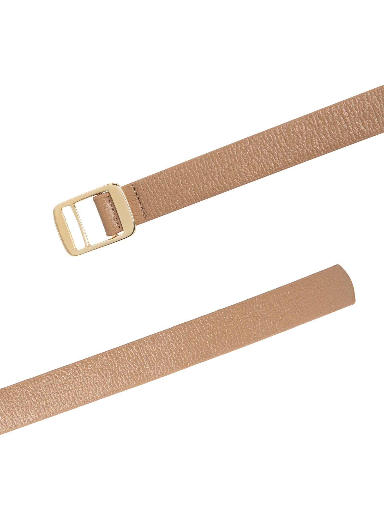 Cinto Feminino Fivela Metálica Bege Basiq