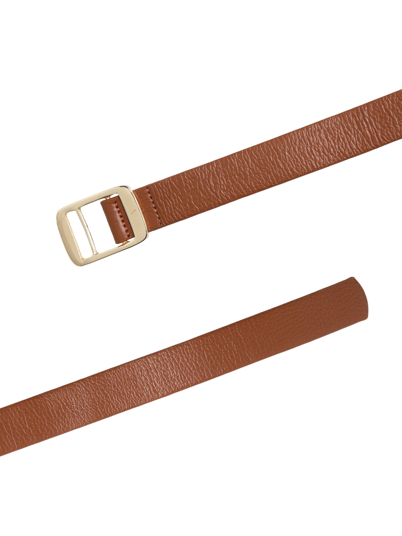 Cinto Feminino Fivela Metálica Marrom Basiq