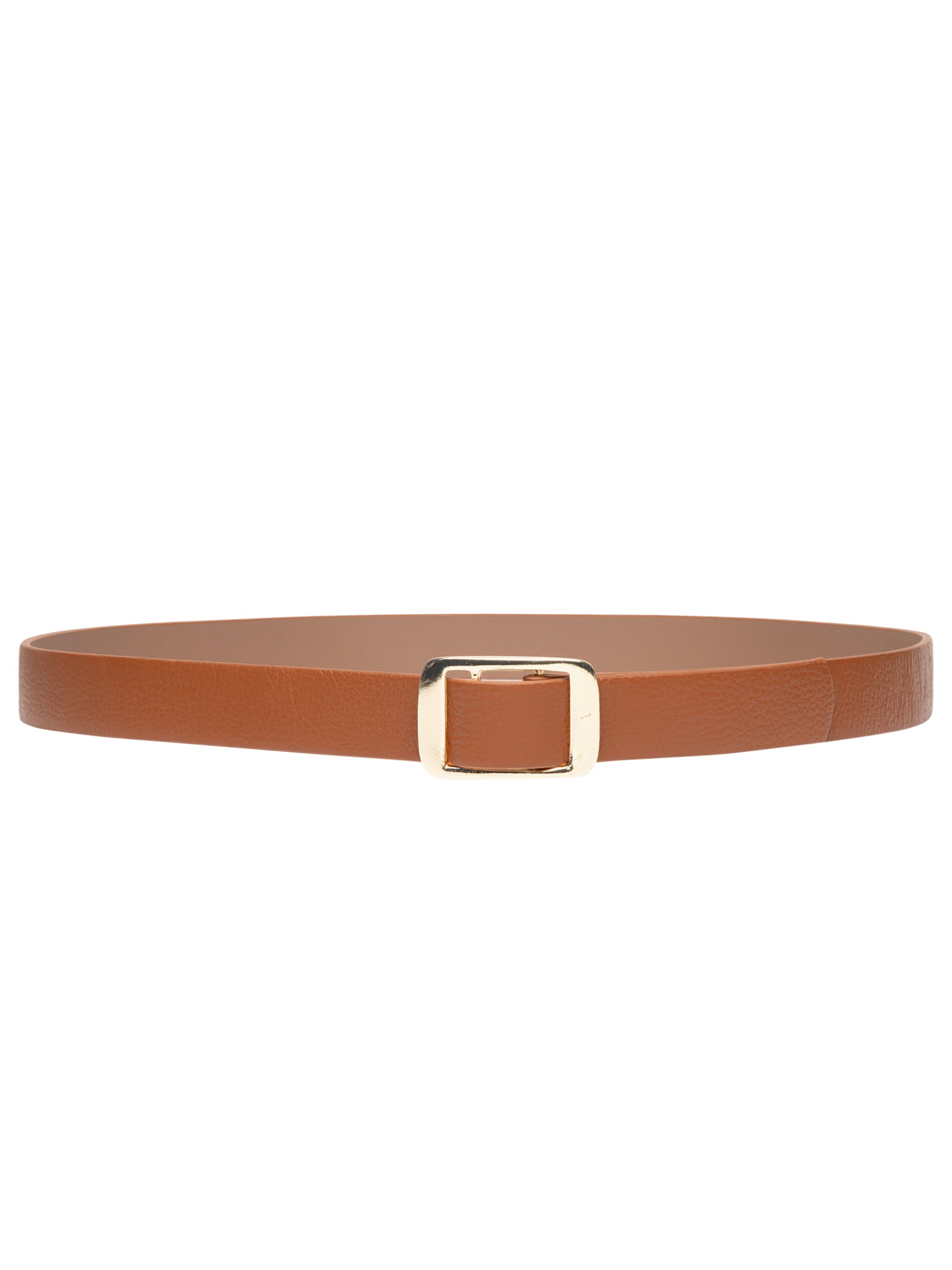 Cinto Feminino Fivela Metálica Marrom Basiq