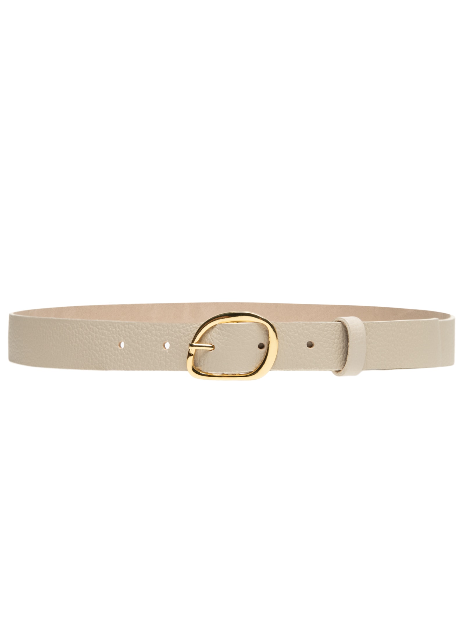 Cinto Feminino Fivela Orgânica Em Couro Bege '2Essential