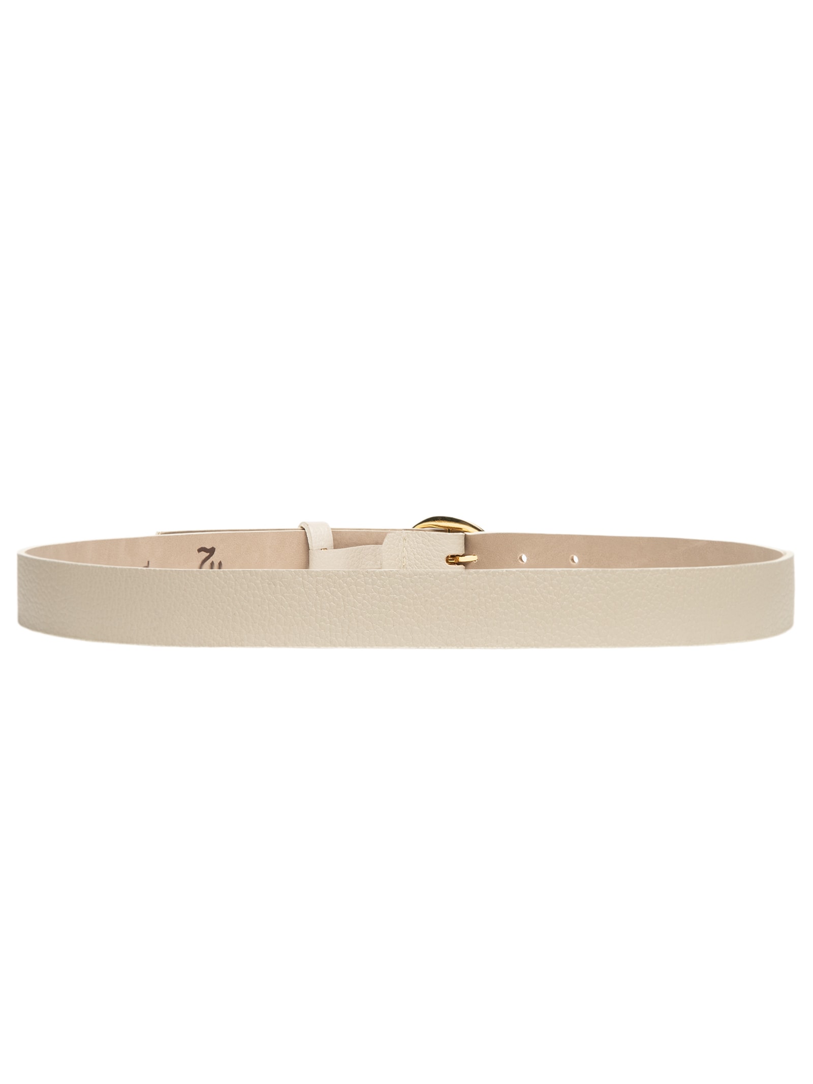 Cinto Feminino Fivela Orgânica Em Couro Bege '2Essential