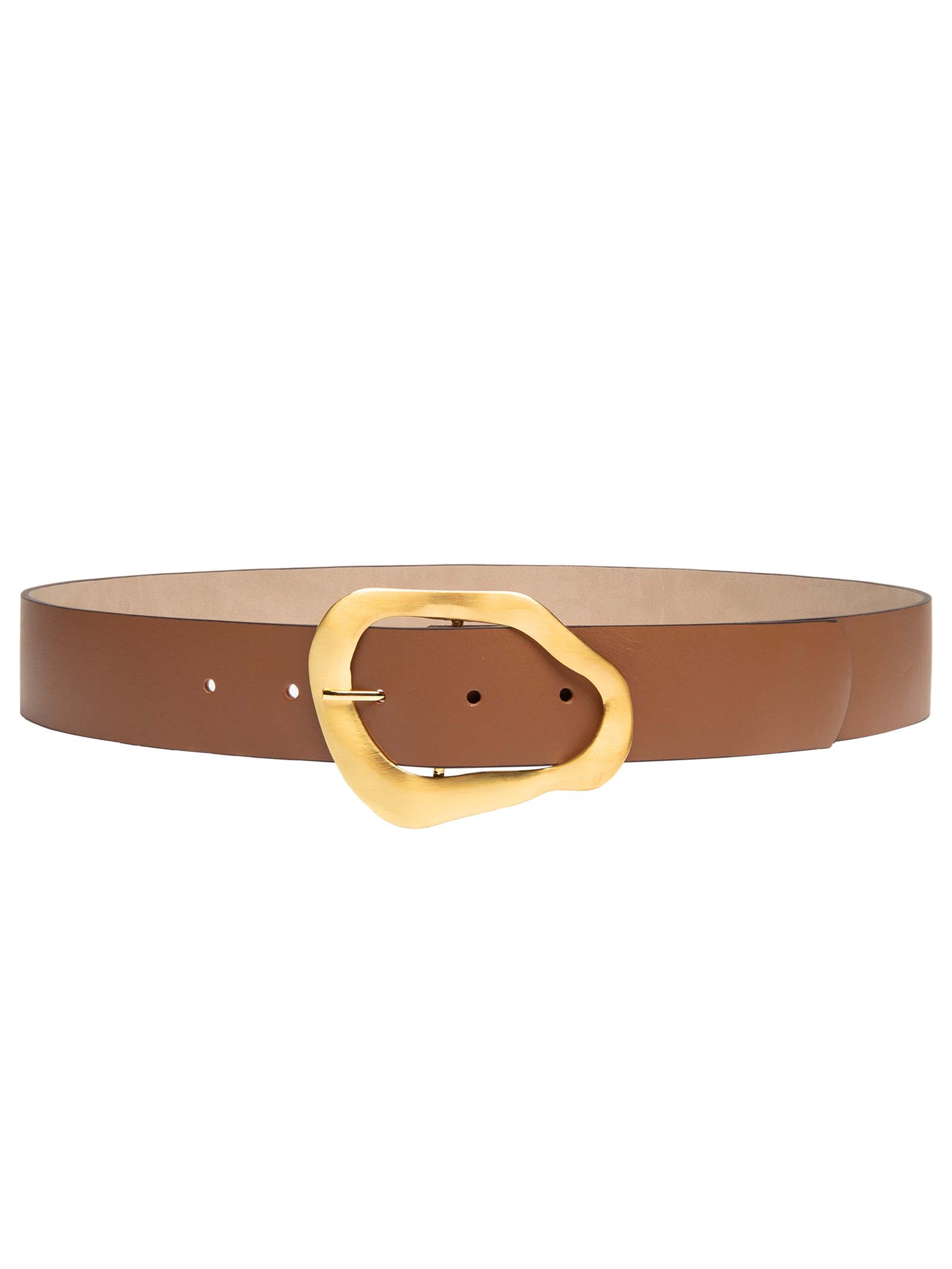 Cinto Feminino Fivela Orgânica Em Couro Marrom '2Essential