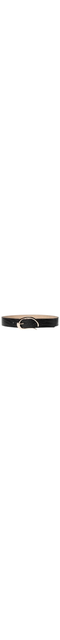 Cinto Feminino Fivela Orgânica Em Couro - Preto