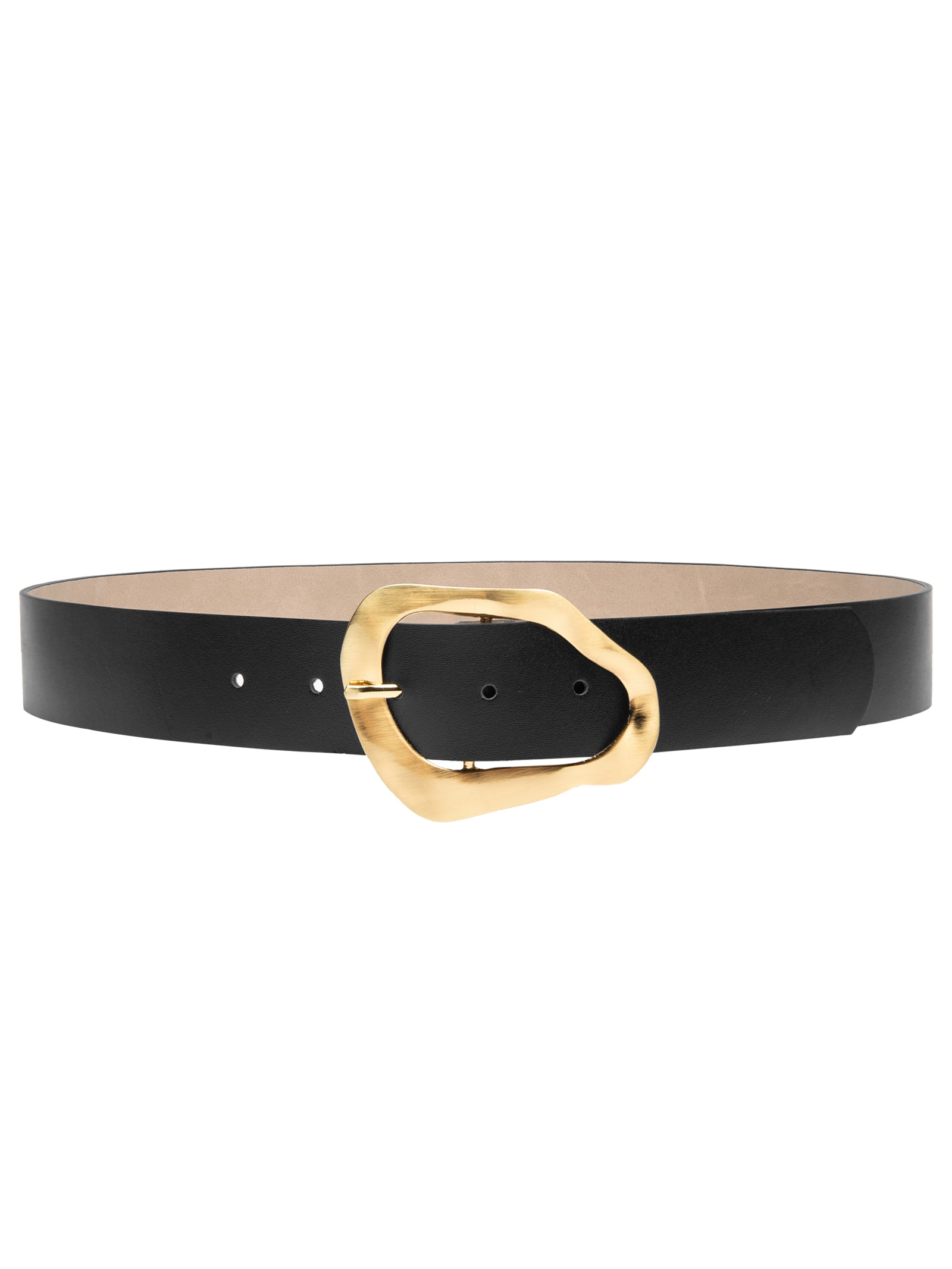 Cinto Feminino Fivela Orgânica Em Couro Preto '2Essential