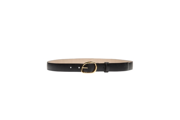 Cinto Feminino Fivela Orgânica Em Couro - Preto