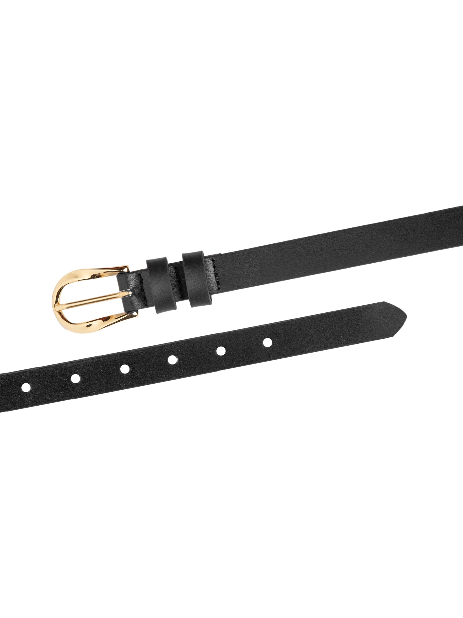 Cinto Feminino Fivela Orgânica Em Couro Preto '2Essential