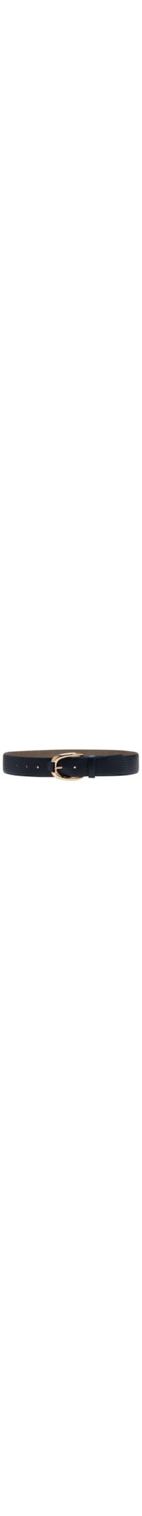 Cinto Feminino Fivela Oval em Couro - Azul