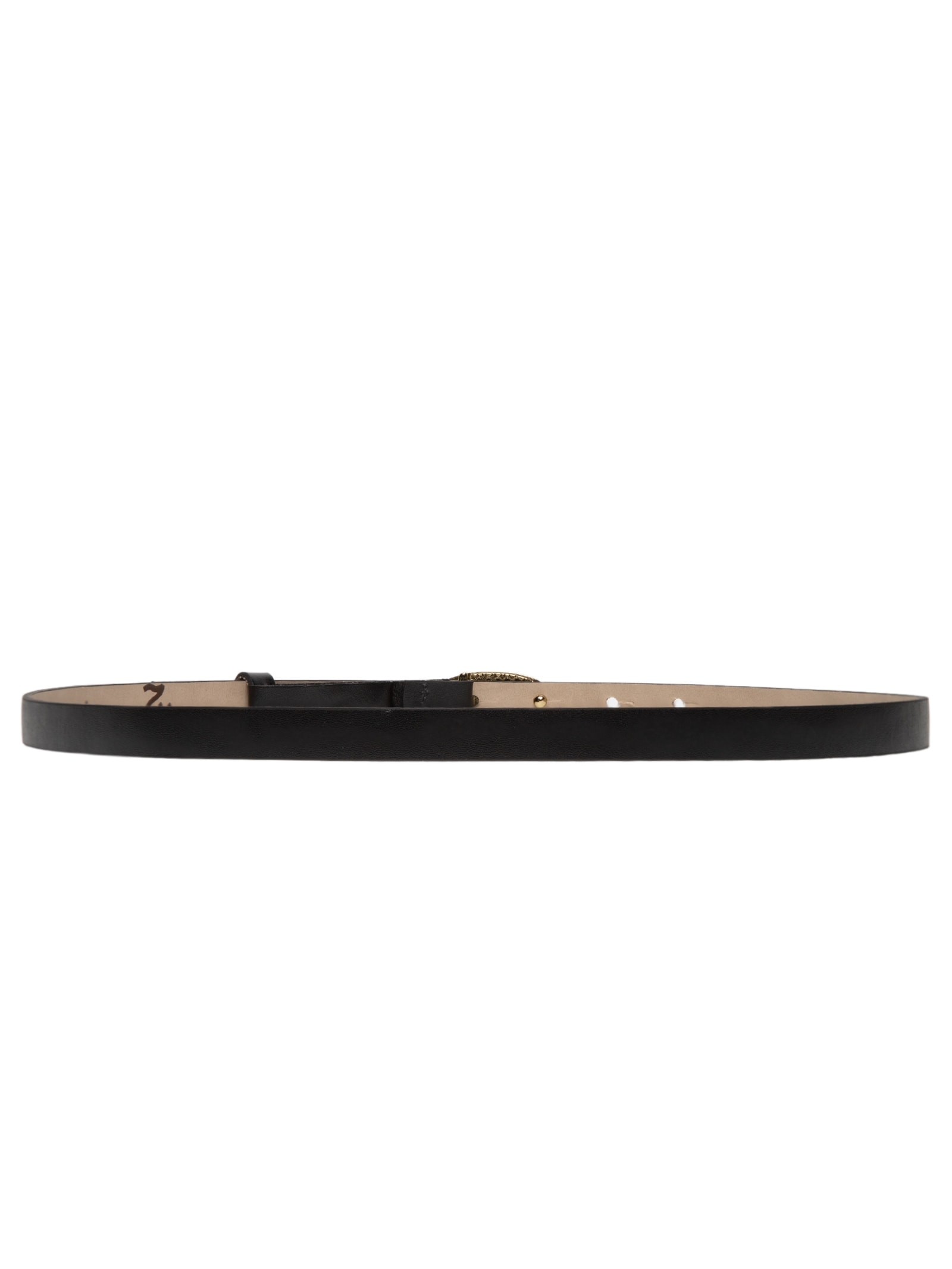Cinto Feminino Fivela Oval Em Couro Preto '2Essential