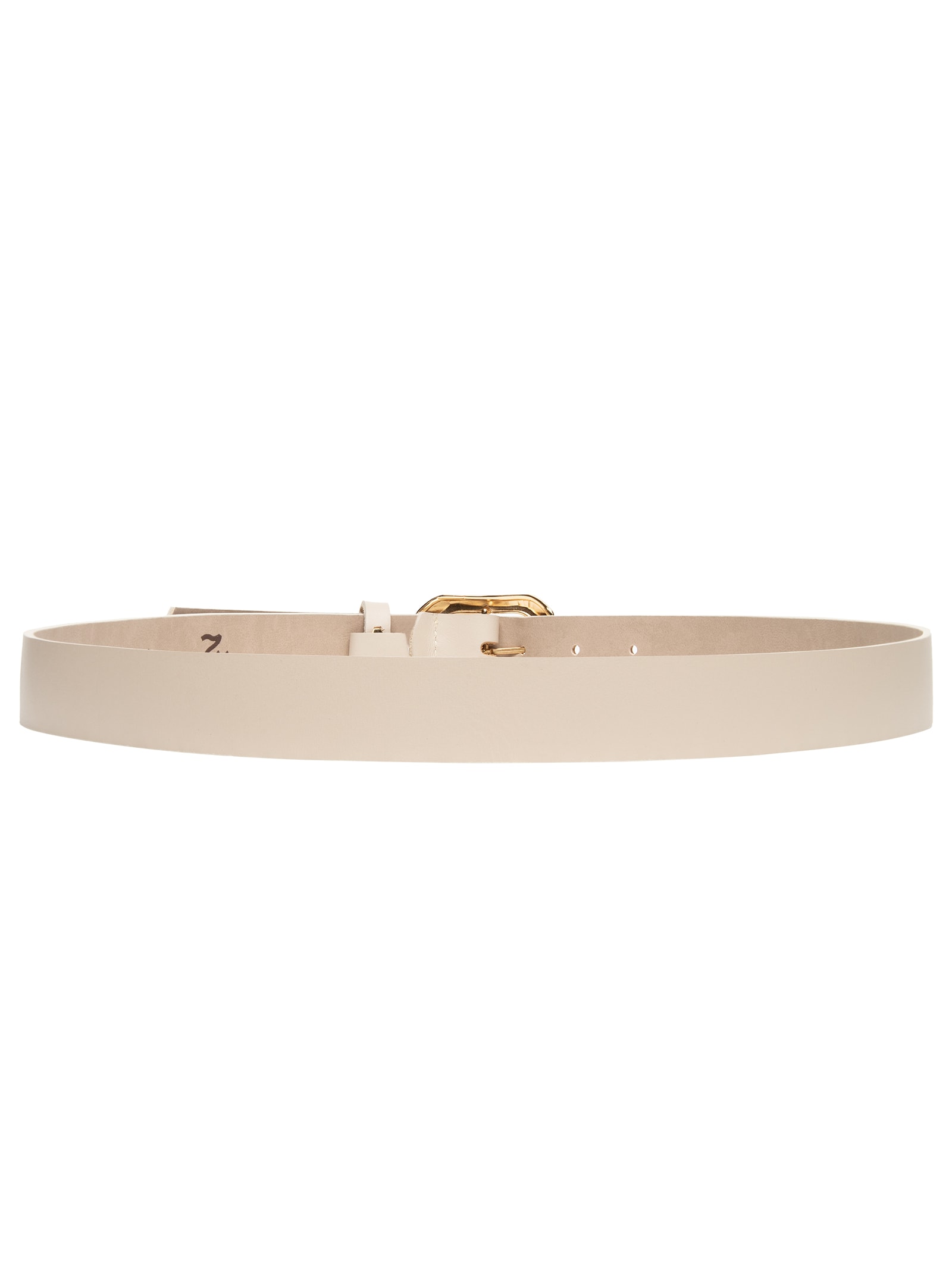 Cinto Feminino Fivela Quadrada Em Couro Bege '2Essential
