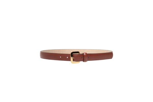 Cinto Feminino Fivela Quadrada Em Couro - Marrom
