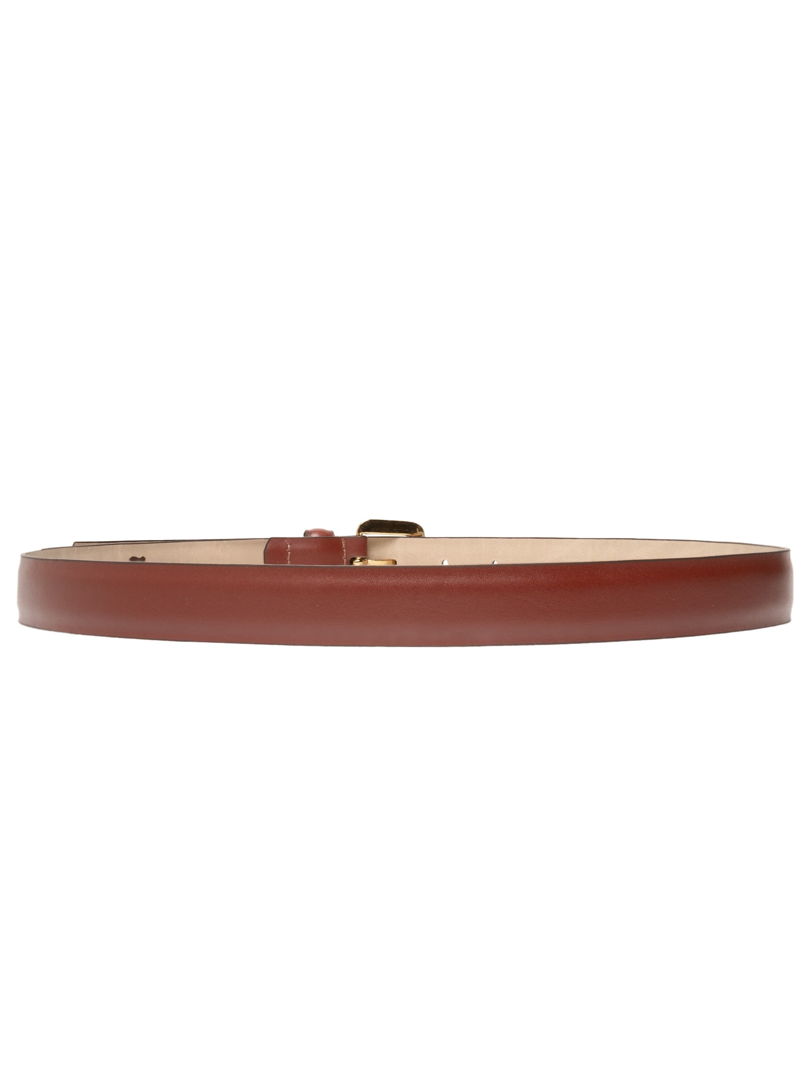 Cinto Feminino Fivela Quadrada Em Couro Marrom '2Essential