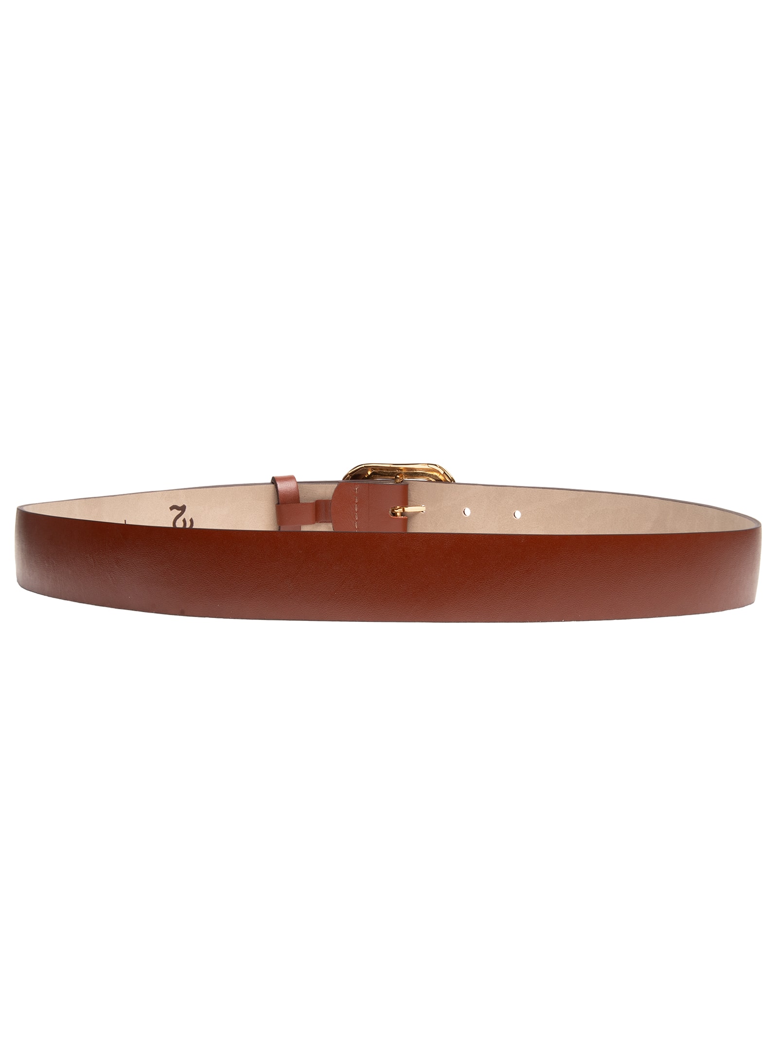 Cinto Feminino Fivela Quadrada Em Couro Marrom '2Essential
