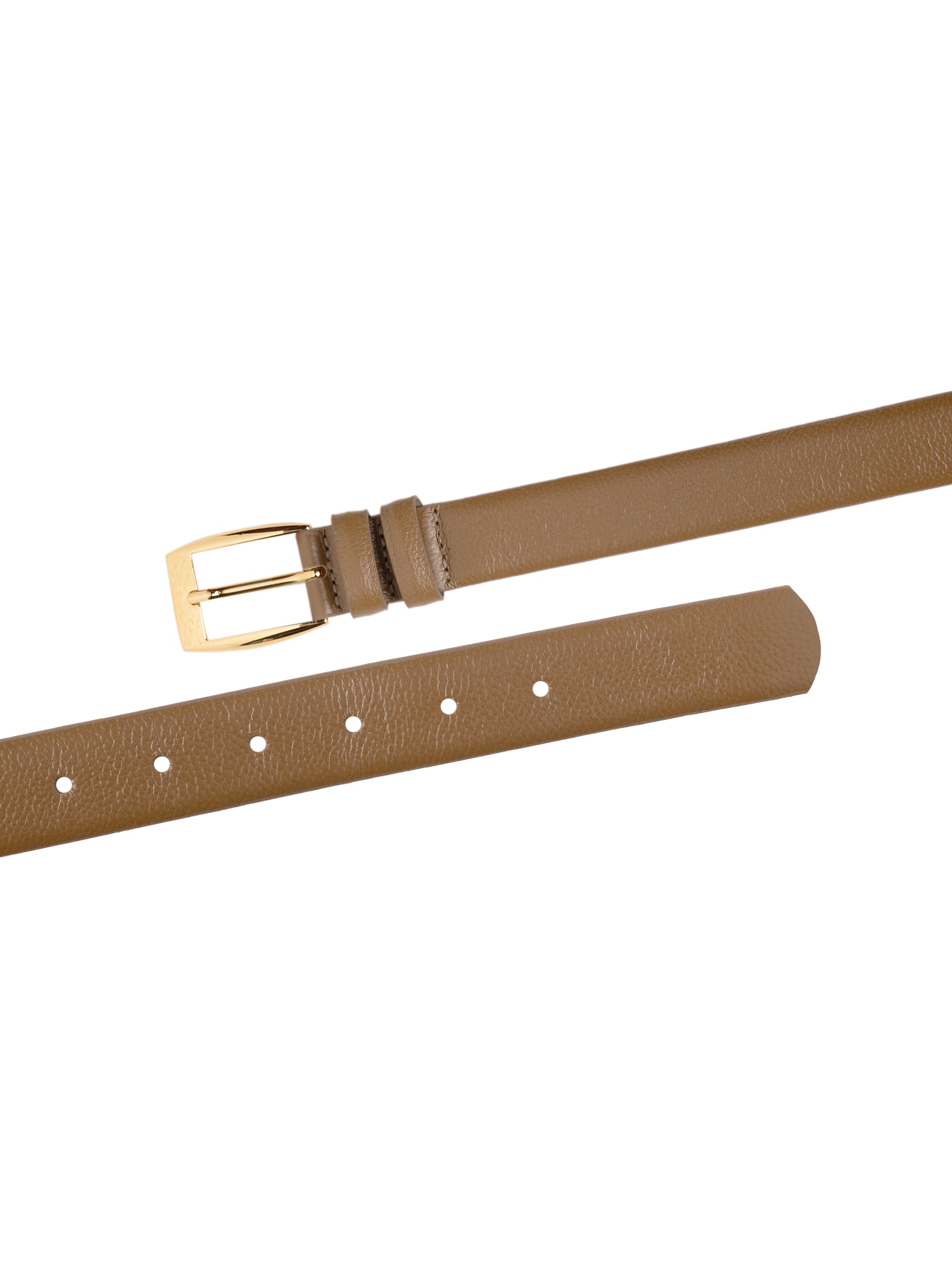Cinto Feminino Fivela Quadrada Em Couro Marrom '2Essential