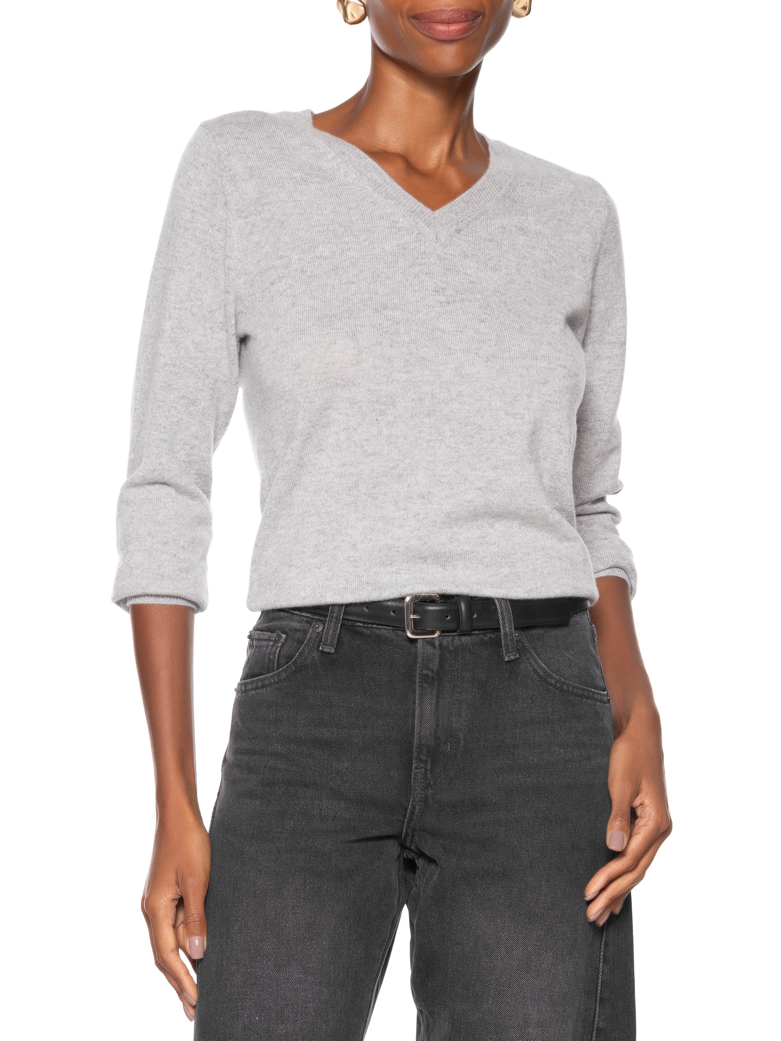 Cinto Feminino Fivela Quadrada Em Couro Preto '2Essential